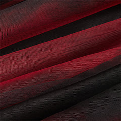 OPQ-863BQF Dark Red and black Gradient Half Skirt?-??Punk Rave Clothing