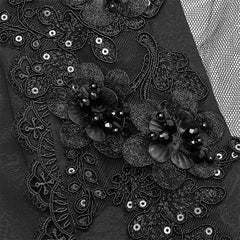 WQ-444LQF Gothic Gorgeous Off Shoulder Lace Dress?-??Punk Rave Clothing