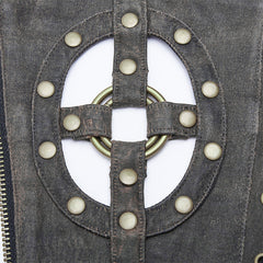 WS-338 Steampunk Imitation Crocodile PU Gloves?-??Punk Rave Clothing