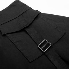 OPQ-603BQF Gothic stitching dark mini skirt?-??Punk Rave Clothing