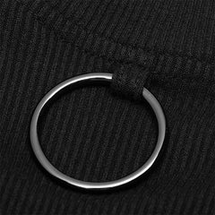 OPT-405TCF Collar V-neck division tied with rope knit top?-??Punk Rave Clothing