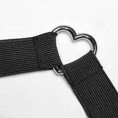 OPQ-514DQF black fake two-piece skirt?-??Punk Rave Clothing