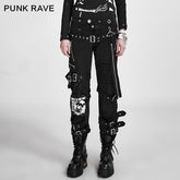 K-058 New Pattern Gentelman Loose Funky Tactical Leisure Punk Pants?-??Punk Rave Clothing