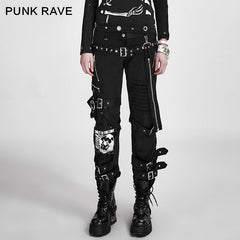 K-058 New Pattern Gentelman Loose Funky Tactical Leisure Punk Pants?-??Punk Rave Clothing