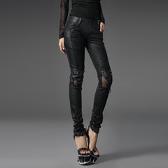 K-160 Superial Quality Arabesquitic Embroidered Punk Pants Leggings?-??Punk Rave Clothing