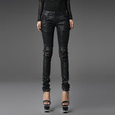 K-160 Superial Quality Arabesquitic Embroidered Punk Pants Leggings?-??Punk Rave Clothing