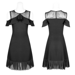 OPQ-336LQF Punk Rave Mesh stitching chiffon short dress?-??Punk Rave Clothing