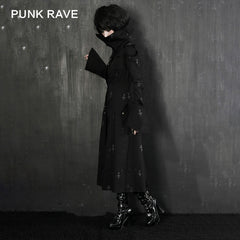 Y-209 Winter Ankle Length Long Gothic Trench Coats With High Neck?-??Punk Rave Clothing