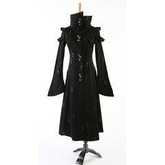 Y-209 Winter Ankle Length Long Gothic Trench Coats With High Neck?-??Punk Rave Clothing