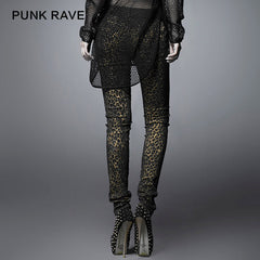 K-165 Newest Lady Leopard Print Punk Pants?-??Punk Rave Clothing