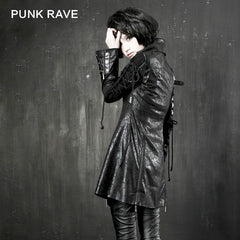 Popular Punk Rave Jacket Y-349 Studded Special Hot Fit Leather Long Gothic Coat For Women?-??Punk Rave Clothing