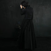 Y-357 Lace Embroidered Skinny High Collar Short Gothic Jackets?-??Punk Rave Clothing