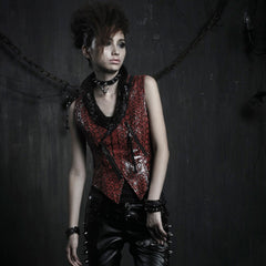 Y-369 Red And black Cool Special Design Punk Jacket For Men?-??Punk Rave Clothing