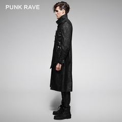 Y-376 Fashion Asymmetrical Long Sleeve Punk Jacket With High Neck For Men?-??Punk Rave Clothing