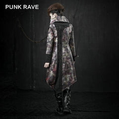 Y-388 Asymmetrical Hemline Gothic Trench Coats For Women?-??Punk Rave Clothing