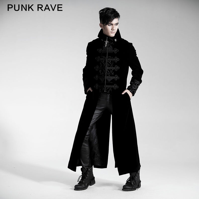 Y-401 Sexy Formal Zip-up Long Gothic Coat For Women?-??Punk Rave Clothing