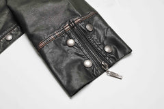 Y-422 Modern Long Leather Duster Gothic Trench Coats?-??Punk Rave Clothing