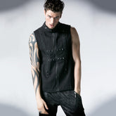 Y-451 Newest Fashion Special Collar With Belt Punk Vest?-??Punk Rave Clothing