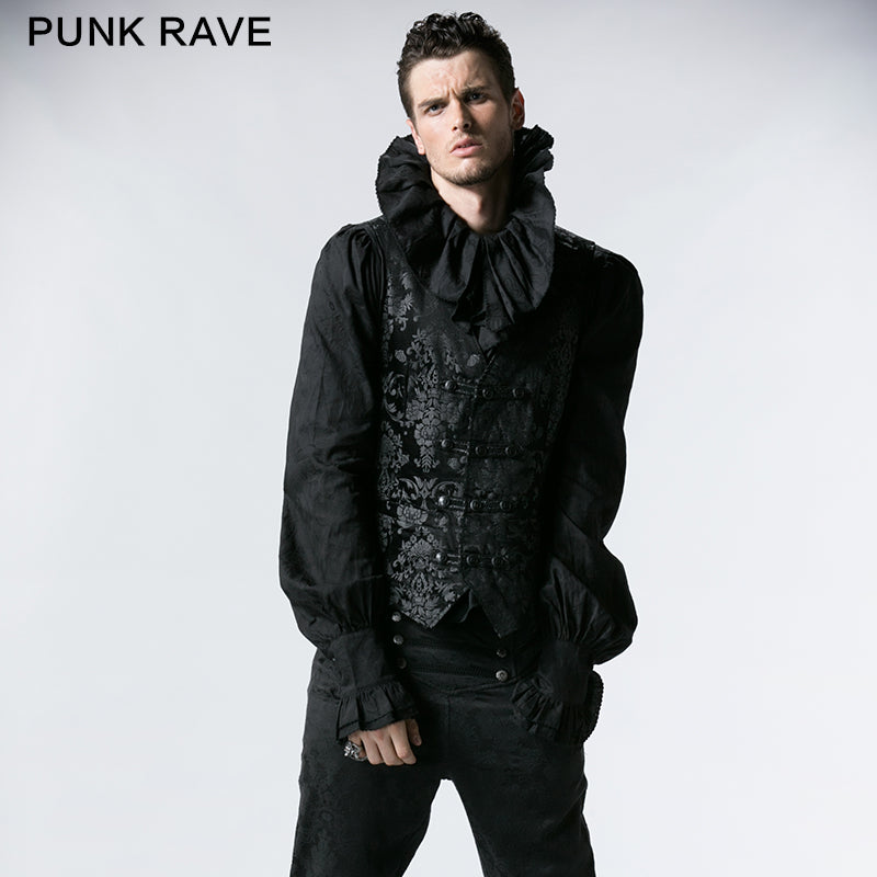 Y-452 Fancy Colorful Printing Western Style Gothic Vest?-??Punk Rave Clothing