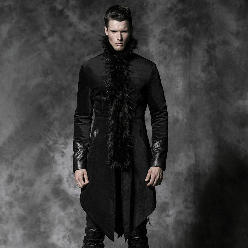 Y-458 Casual Long With Camel Collar Gothic Trench Coats For Men?-??Punk Rave Clothing
