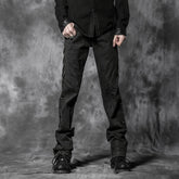 K-180 black Long Punk Pants For Men With Competitive Price?-??Punk Rave Clothing