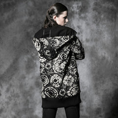 Y-476 Oversized Punk Coat With The Circle Pattern?-??Punk Rave Clothing