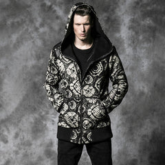 Y-476 Oversized Punk Coat With The Circle Pattern?-??Punk Rave Clothing