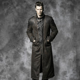 Y-480 Military Bronze Long Sleeve Punk Trench Coat With Metal Buttons?-??Punk Rave Clothing