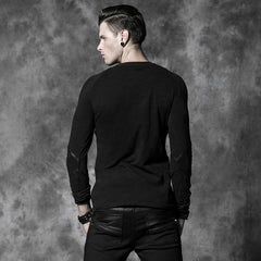 Y-490 Close-fitting Type Version Punk Shirts With Round Neck For Men?-??Punk Rave Clothing