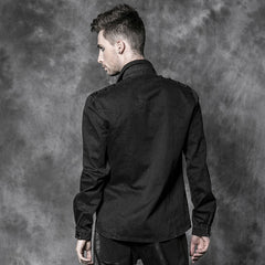 Y-501 black Special Mental Decoration Punk Shirts For Men?-??Punk Rave Clothing