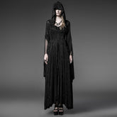 Y-510 black Sexy Oversized Hooded Gothic Trench Coats For Young Women?-??Punk Rave Clothing