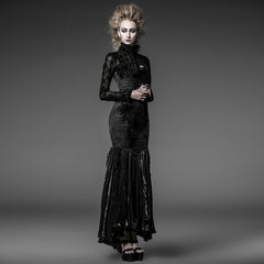 Y-512 Translucent Sexy Mesh Lace Gothic Jacket With High Collar For Women?-??Punk Rave Clothing