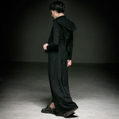 Y-518 Unique Split Front Gothic Trench Coats With Hood For Women?-??Punk Rave Clothing