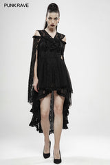 WQ-456 Wilderness Witch Lace Irregular Dress?-??Punk Rave Clothing