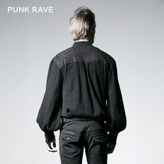 Y-526 Translucent Cotton Long Sleeve Punk Shirts For Men?-??Punk Rave Clothing