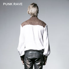 Y-526 Translucent Cotton Long Sleeve Punk Shirts For Men?-??Punk Rave Clothing