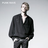Y-526 Translucent Cotton Long Sleeve Punk Shirts For Men?-??Punk Rave Clothing