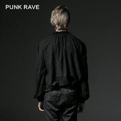 Y-531 Western Style Long Sleeve Loose Gothic Shirt With Lace Collar?-??Punk Rave Clothing