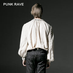 Y-531 Western Style Long Sleeve Loose Gothic Shirt With Lace Collar?-??Punk Rave Clothing