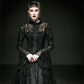 Y-536 Translucent Romantic Lace Long Speaker Sleeve Gothic Shirt?-??Punk Rave Clothing