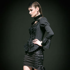Y-538 black Lace Long Bell Sleeves Gothic Dress?-??Punk Rave Clothing