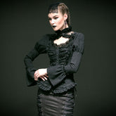 Y-538 black Lace Long Bell Sleeves Gothic Dress?-??Punk Rave Clothing