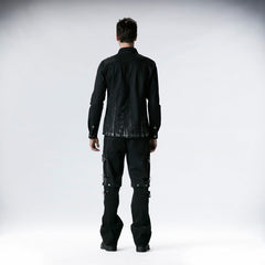 Y-545 black Do The Old Long Sleeve Punk Shirts For Men?-??Punk Rave Clothing