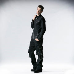 Y-545 black Do The Old Long Sleeve Punk Shirts For Men?-??Punk Rave Clothing