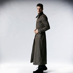 Y-556 Do The Old Long Punk Trench Coat With Stand Up Collar?-??Punk Rave Clothing