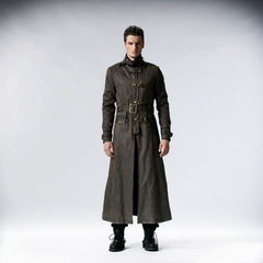 Y-556 Do The Old Long Punk Trench Coat With Stand Up Collar?-??Punk Rave Clothing