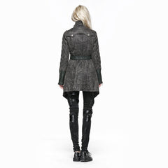 Y-558 Gentleman Long Sleeve Belt Punk Jacket With Lapel For Women?-??Punk Rave Clothing