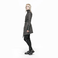 Y-558 Gentleman Long Sleeve Belt Punk Jacket With Lapel For Women?-??Punk Rave Clothing