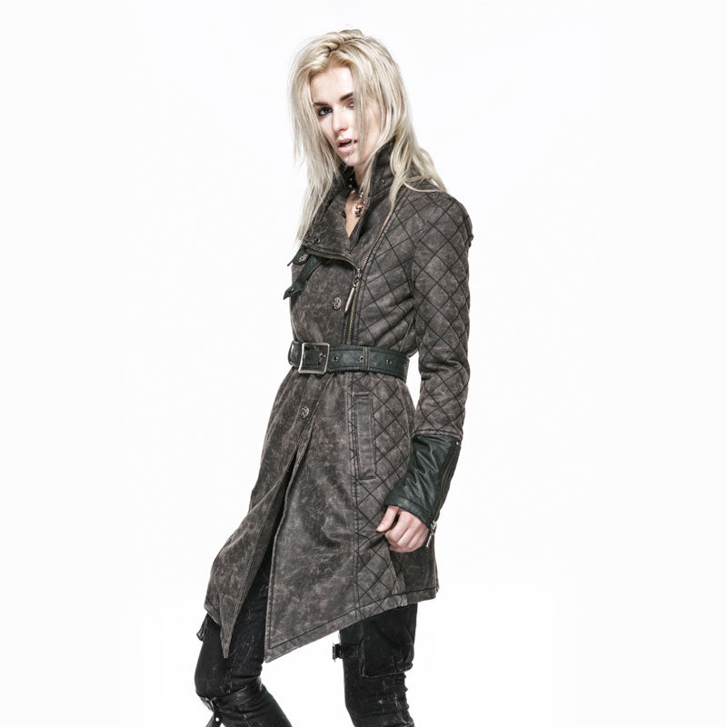 Y-558 Gentleman Long Sleeve Belt Punk Jacket With Lapel For Women?-??Punk Rave Clothing