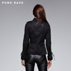 Y-559 Hollowed-out Unique Cotton Spandex Punk Shirts?-??Punk Rave Clothing